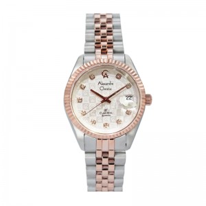 Alexandre Christie AC 5014 Silver Rosegold White Computer Lady LDBTRSL